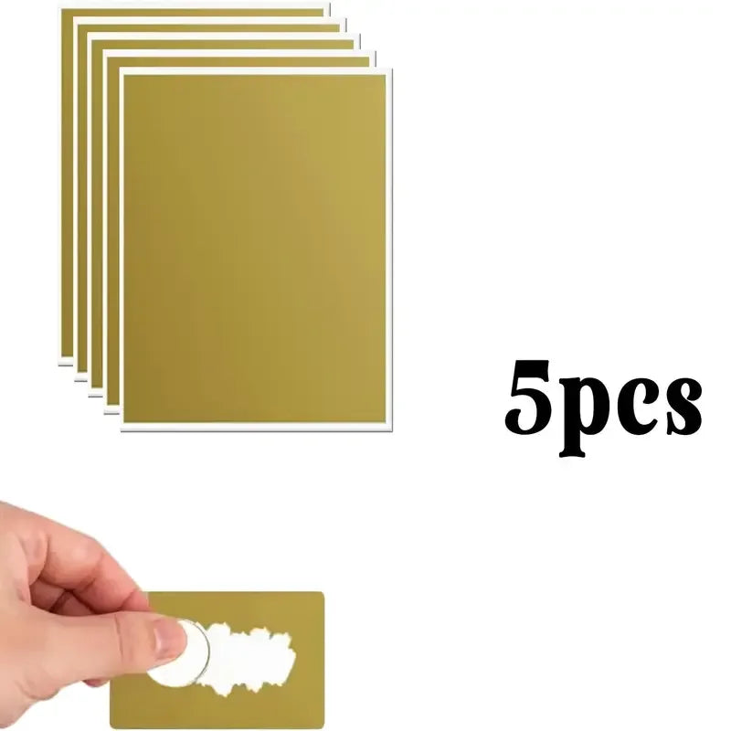 sticker gratter moderne or gris adhésif jeu d'affaires carte cadeau récompense loterie coupon numéroCADETHOOKS