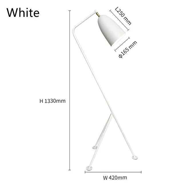 lampe sol moderne noir jaune blanc vert rose gris led interrupteur bouton