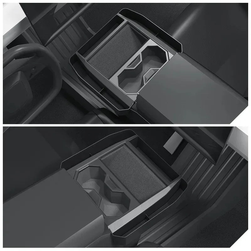 compartiment rangement voiture noir moderne adhésif tiroir amovible compartiments intérieurs multifonctionnel