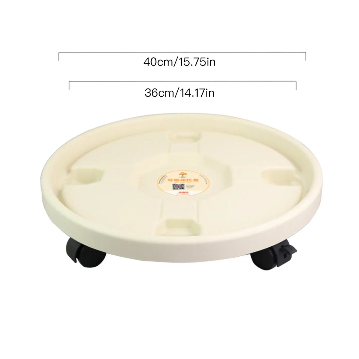 plateau rotatif roulettes plastique gris orange blanc moderne pratique