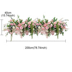 décoration murale artificielle bouquet fleurs roses pivoines feuilles vertes mariage anniversaireextérieur moderne 100cm 40cm