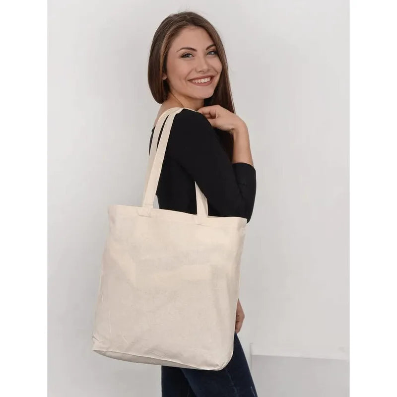 sac main toile beige clair texture tissée normcore minimaliste sans fermeture éclair polyester coton