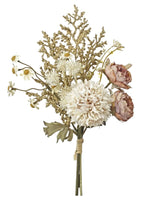 bouquet séché fleurs artificielles pivoine blanc rose beige doré vase boîte présentation intérieurDecorationMaisonFete