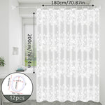 rideau douche fleurs blanches classique respectueux environnement 80x180cm