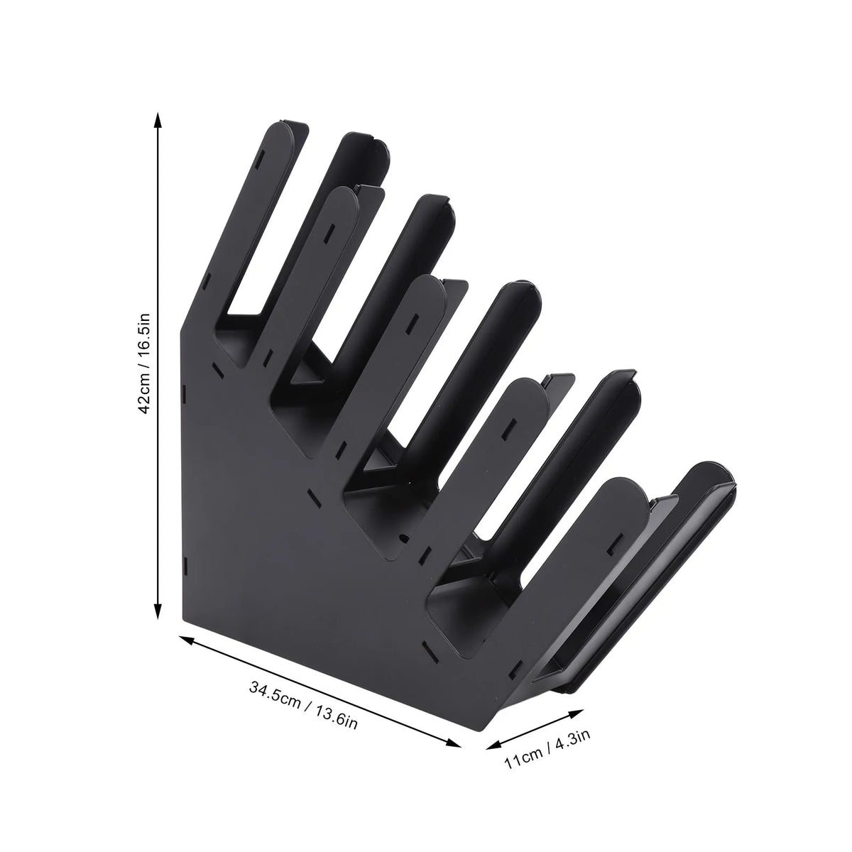 organisateur tubes noir rangement industriel multiple usage fixations moderne minimaliste