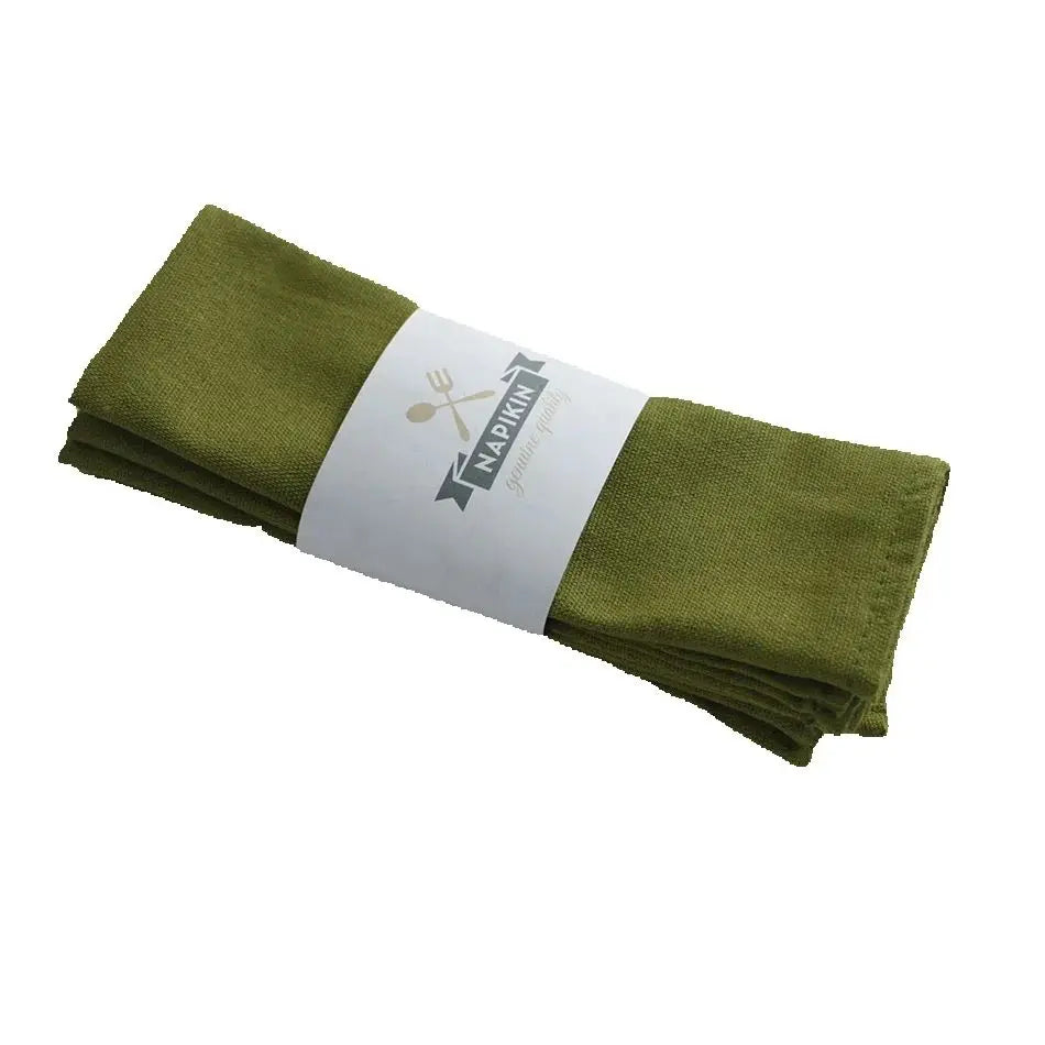 serviettes poly cotton unies 30x45cm classiques clips métalliques couleur rouge noir vert orange