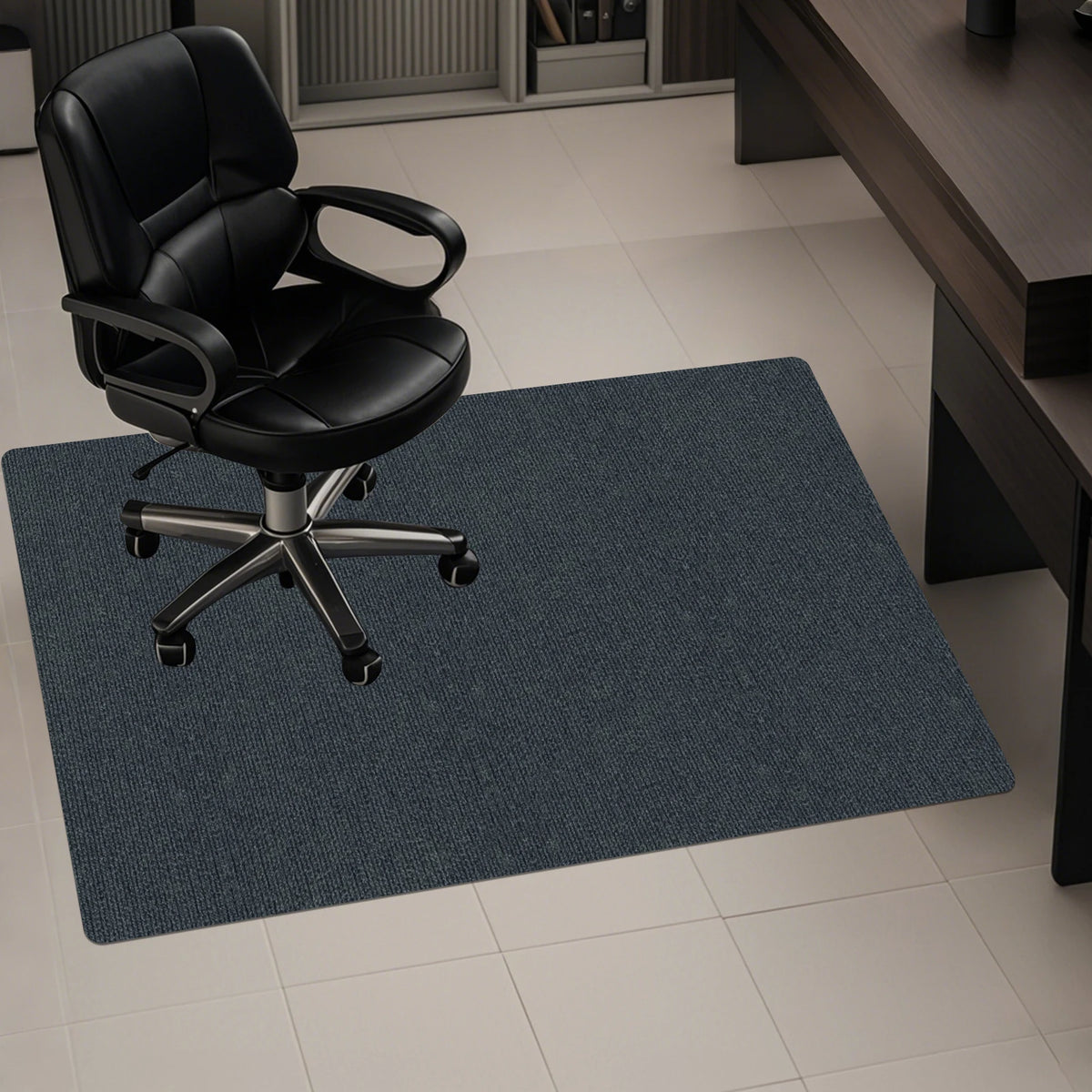 tapis sol caoutchouc polyester antidérapant bleu marine moderne 90x120cmintérieur maison