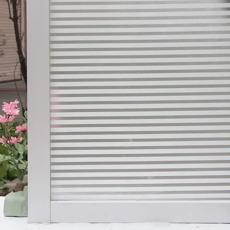 film décoratif moderne rayures horizontales blanc gris translucide adhésif vinyle 3dOpaque