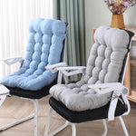 coussin chaise dossier soutien lombaire ergonomique confortable rubans fixation gris