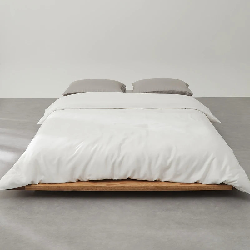 housse couette lyocell 100% 220x240cm douce blanche literie luxe minimaliste maison