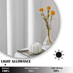 rideaux blancs opaques modernes polyester anneaux métalliques maison chambre coucher