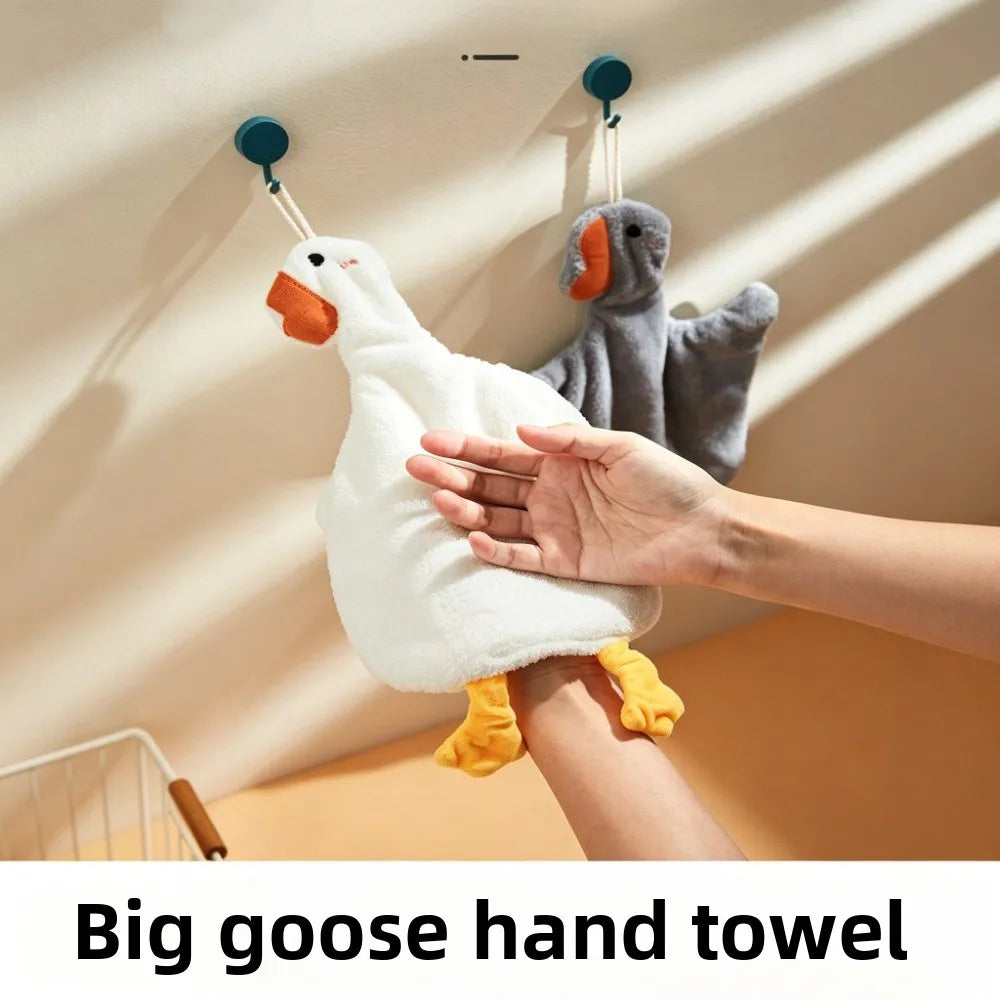 serviette main canard peluche blanche grise jaune rapide machine moderne mignonne