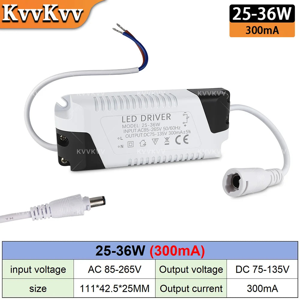 adaptateur secteur driver led blanc noir 120v 240v 85v 265v 3w 50w moderne