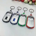 porte clés ouvre bouteille led mini lampe torche clé anneau noir bleu vert rouge
