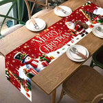 tableau noel père noel bonhomme neige sapin cadeaux flocons merry christmas rouge blanc vert