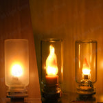 mini ampoule led flamme transparent frosted décoration usb imitations bougie chaleur blanc orange