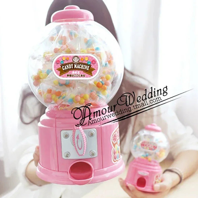 distributeur bonbons transparent classique rose jaune vert bleu noir blanc vintage