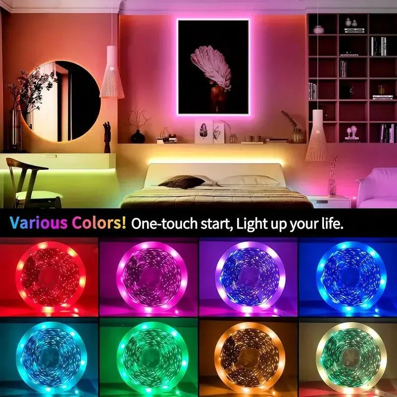 ruban led rgb flexible multicolore wifi application mobile musique salon chambre téléviseur usb