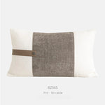 taies d'oreiller géométriques coton lin blanc gris beige modernes élégantes carrées