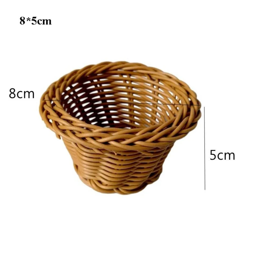 panier tressé marron clair poignée utilisation multiple réutilisable traditionnel maison fleurs rangement
