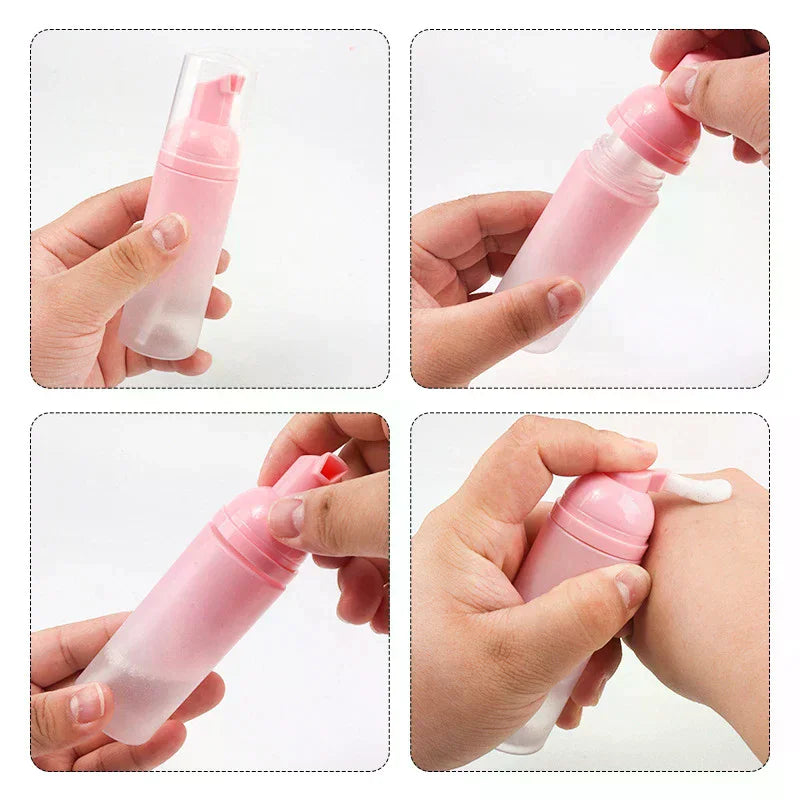 flacons pulvérisation mousse 60ml vert rose noir marron blanc transparent moderne rechargeable