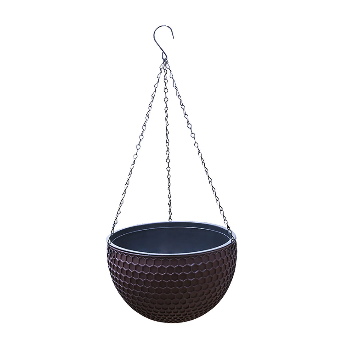 Pot suspendu moderne texture nid d'abeille blanc orange noir
