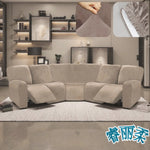 housses canapé sectionnel velours gris moderne élastiques places pièces