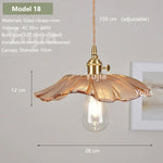 suspension lumineuse vintage transparente relief doré éclairage rétro chambre salon