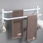 porte serviettes mural blanc moderne aluminium laqué clips trois étages salle bain