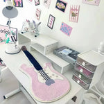 tapis guitare moderne bleu violet vert rose guitare stylisée abstraits intérieur salon chambre adultes