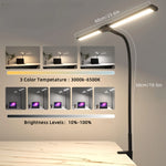 lampe led double tête clip type contemporaine télécommande modes couleurs