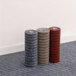 tapis adhésif rouge noir rayé antidérapant polyester intérieur porte salle bain