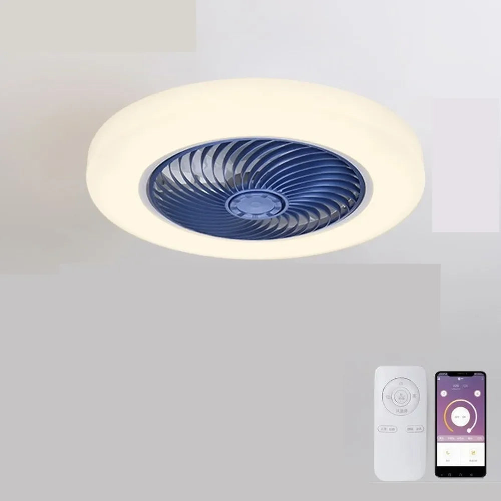 ventilateur lampe led moderne télécommande application mobile 220v certifié ul cqc vde gs