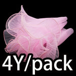 accessoires cheveux blanc rose noir organza plissé translucide élégant romantique adhésif rose artificielle