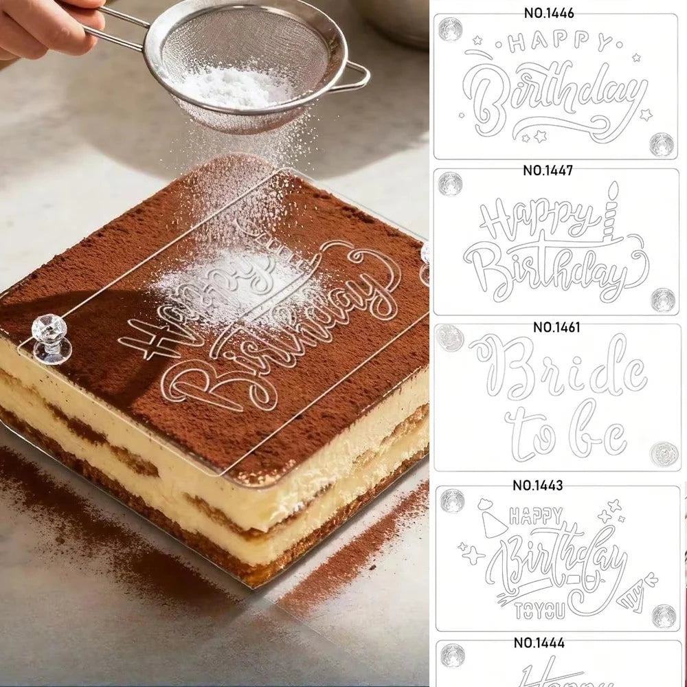 pochoirs gâteau acrylique joyeux anniversaire eid mariage décorations sucre classiques strass adhésifs