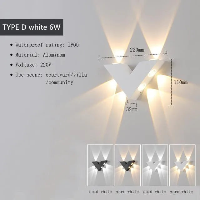 applique murale led noir contemporaine 4w 6w 7w interrupteur bouton geometrique simple