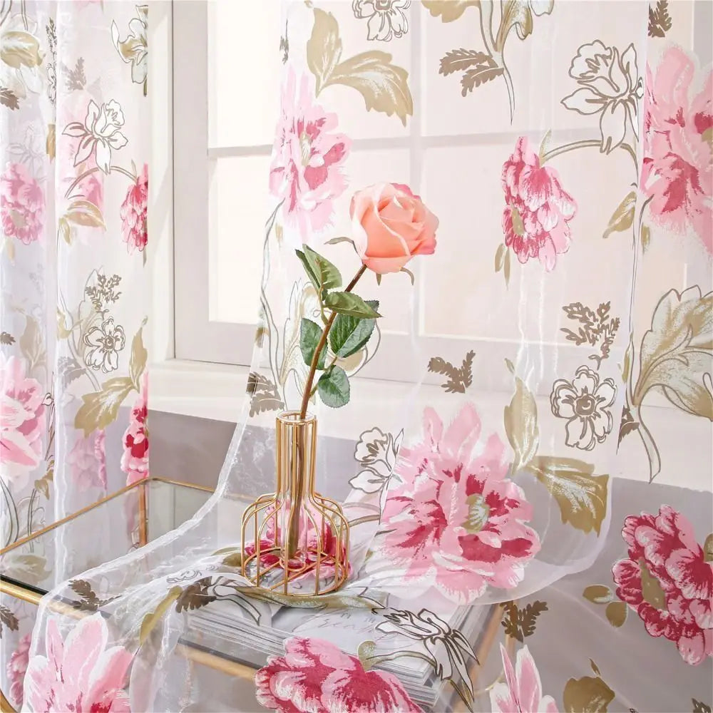 rideau voile floral violet rose jaune transparent decoratif salon chambre erotique echangiste erotique echangisme