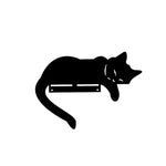 statue silhouette chat noir minimaliste jardin art décor