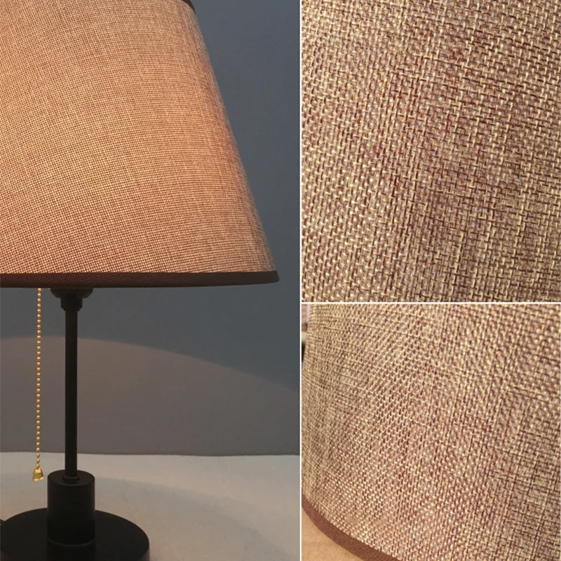 abat jour tissu lin opaque rustique bohème décoration intérieure lampe table moderne chambre