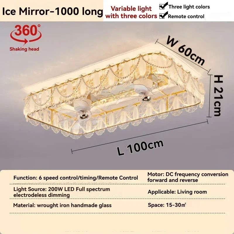 ventilateur classique feuilles lumière led télécommande blanc doré certification ul