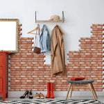 décoration murale moderne panneaux autocollants brique 3d rouge brun beige gris imperméable