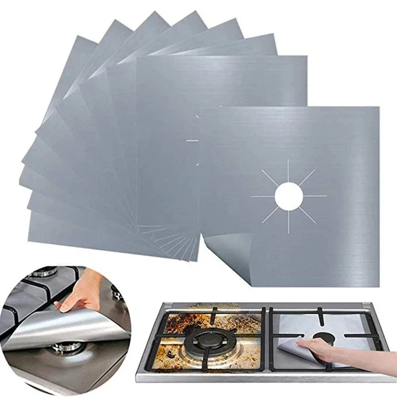 protège plaque cuisinière adhésif gris noir lisse moderne non stick réutilisable eco friendly