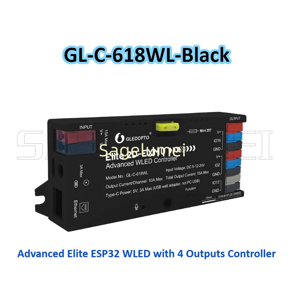 contrôleur led numérique sans fil 360w rgbic ws2811 ws2812 moderne technologique