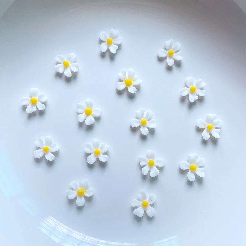 ornements résine fleurs colorées décoration bijoux accessoires coiffure enfantine simple 6mm
