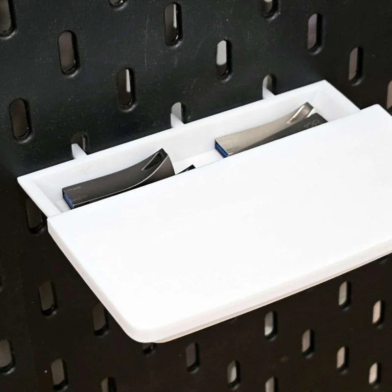 organisateur petite taille fixe mur étagère flottante tiroir modulaire noir blanc contemporain