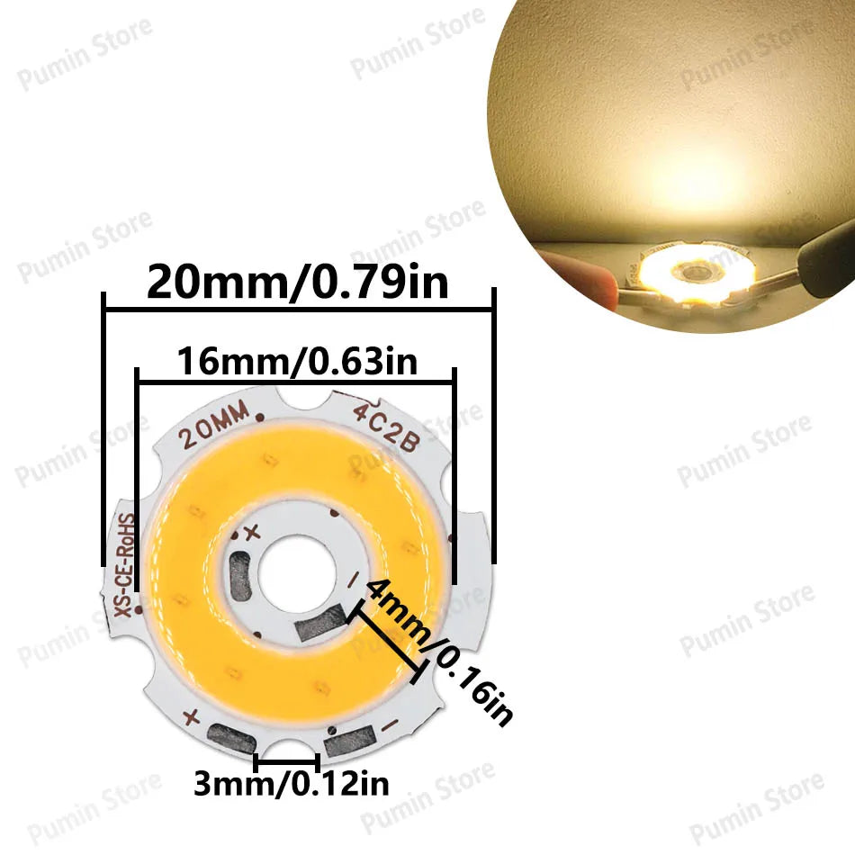 plaque led circulaire concentrique 2w 4w 6w 8w 10w 12w blanc jaune gris moderne