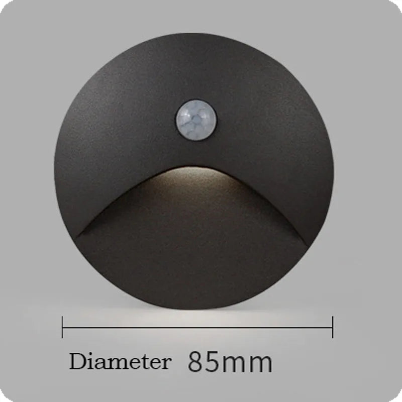 applique murale led moderne blanc noir 60lm ip65 aluminium fixée