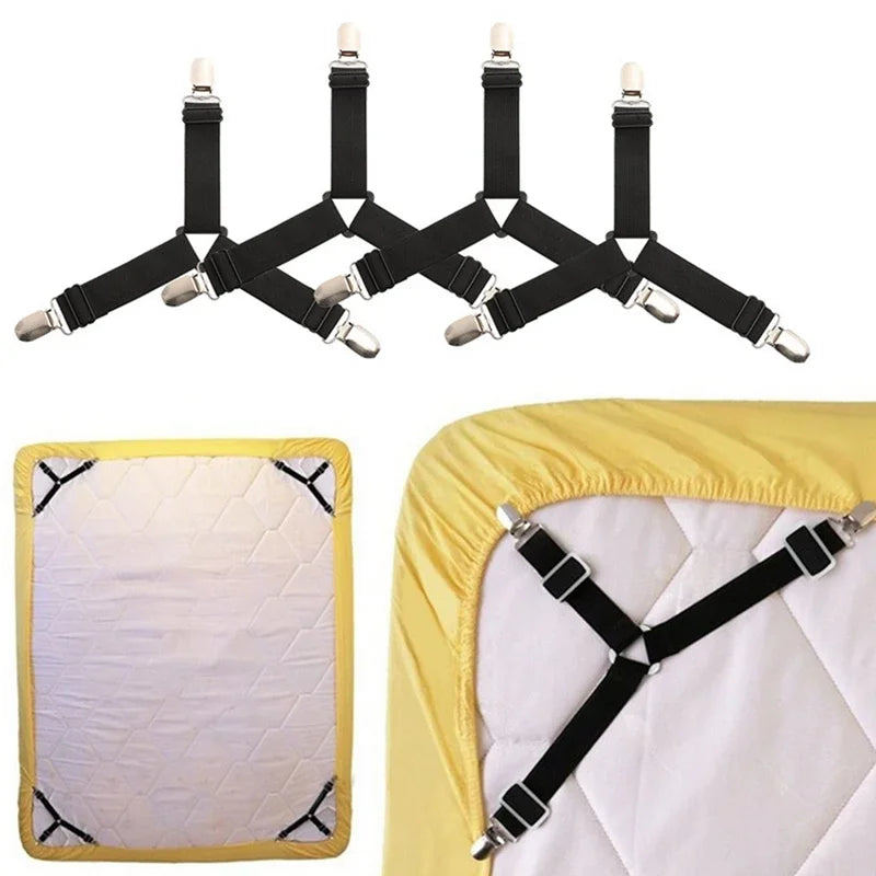 attache drap lit clip couverture matelas noir moderne pieces elastic regulable chambre house gadgets
