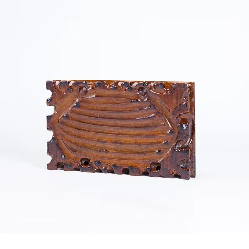 support bois sculpté classique miniature base décoration intérieure pot fleurs bonsaï succulentes tréfonds marron