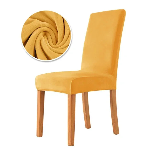 housse chaise velours polyester moderne camel opaque simple mariage banquet chaise plage fauteuil